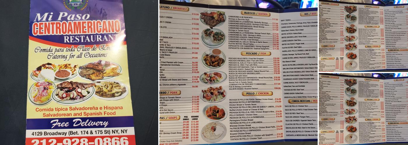 Mi Paso Menu