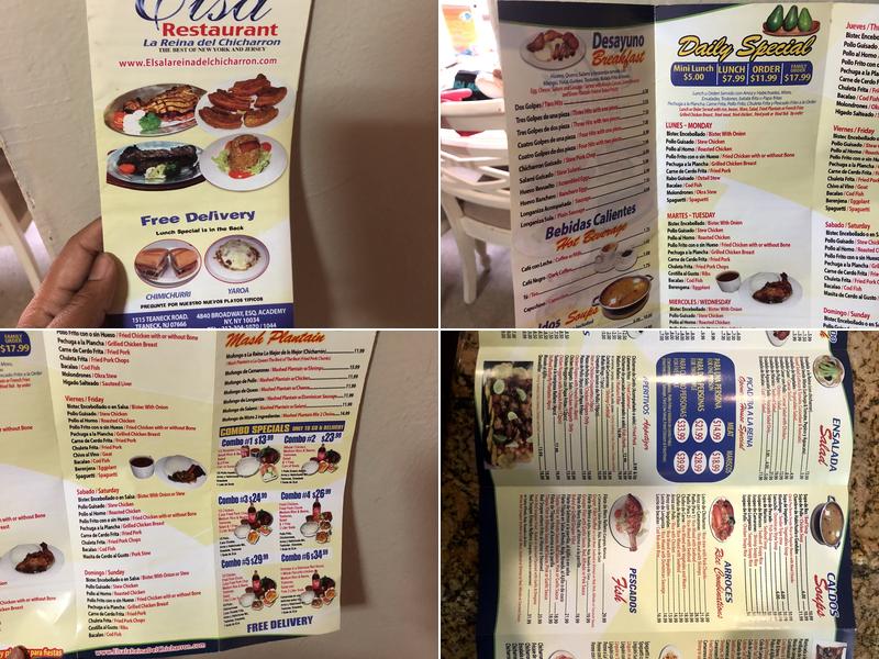 Elsa La Reina del Chicharron Menu