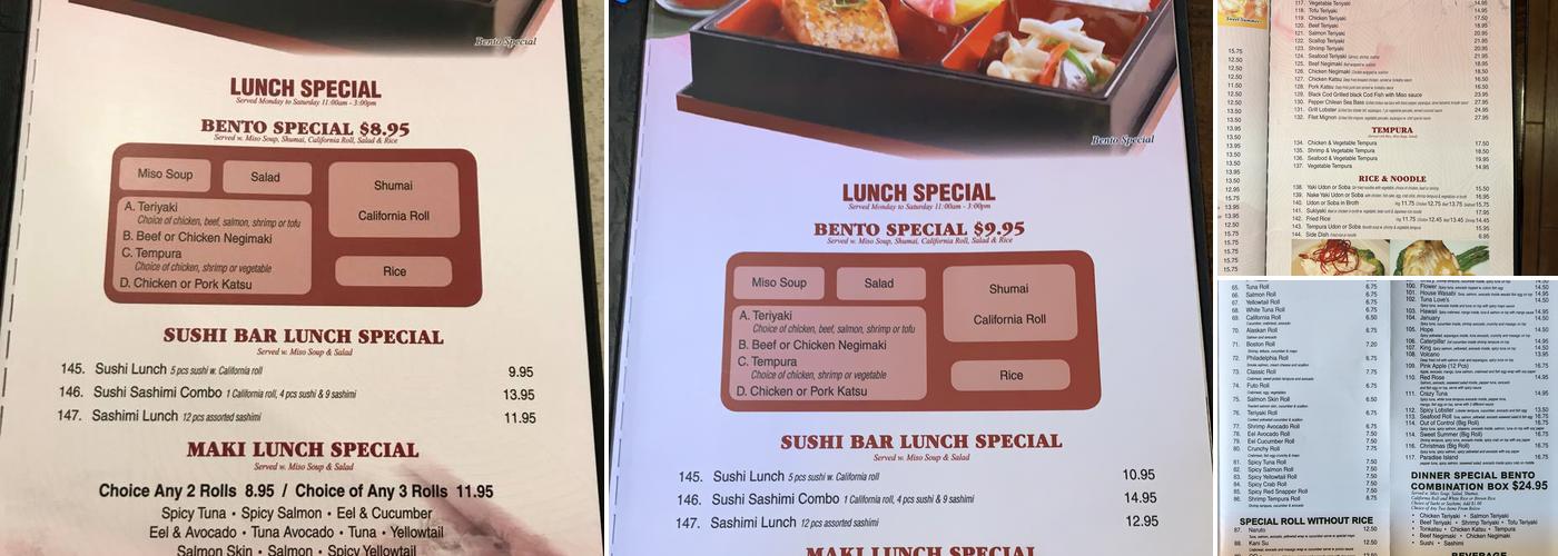 Sushi Ya 2 Menu