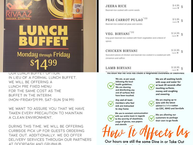 Rivaaz Indian Cuisine And Gastro Bar Menu