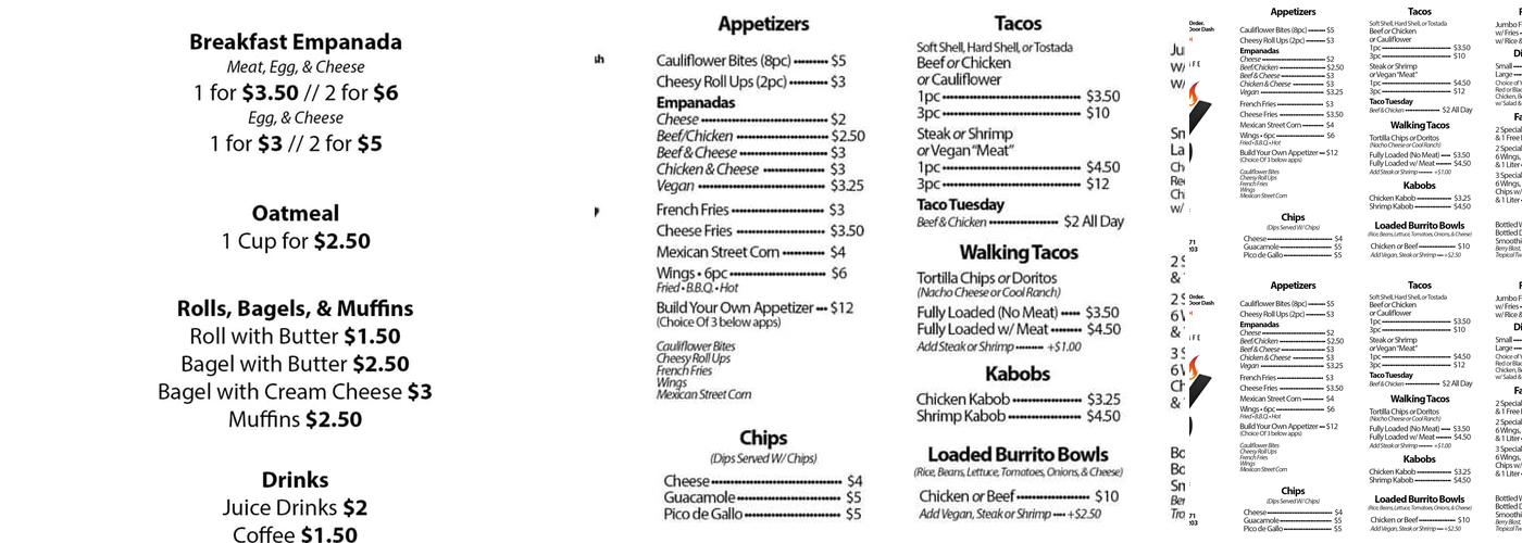 Good Vibes Cafe Menu