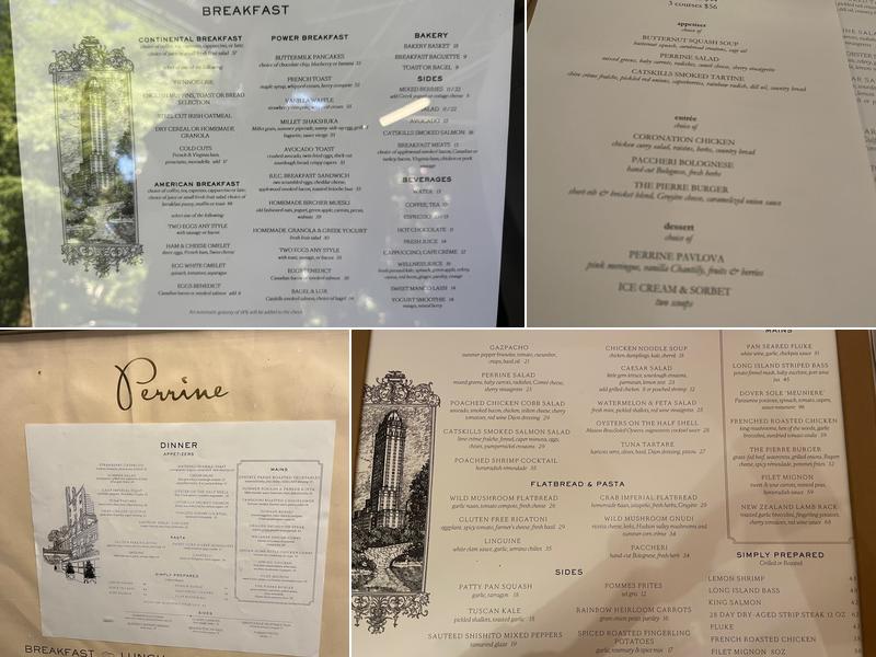 Perrine New American Restaurant Menu