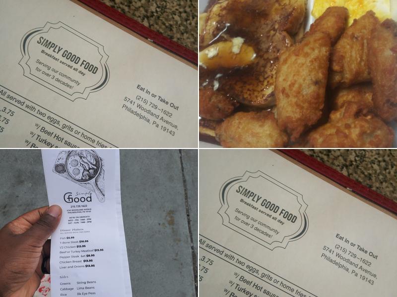 Simply Good Food Menu