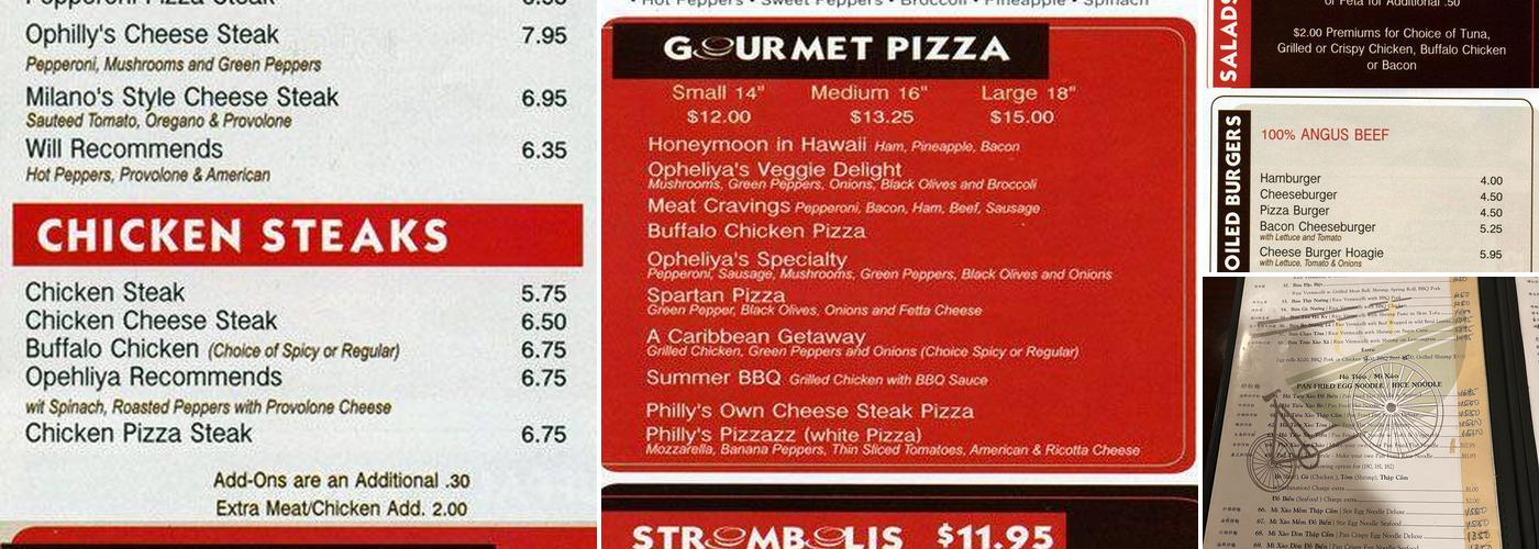 Phở Cyclo Café Menu