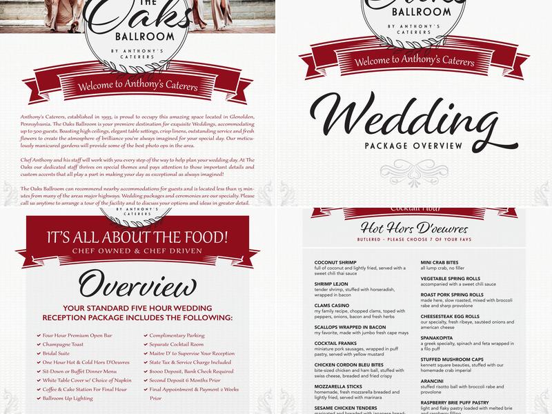 Oaks Ballroom Menu