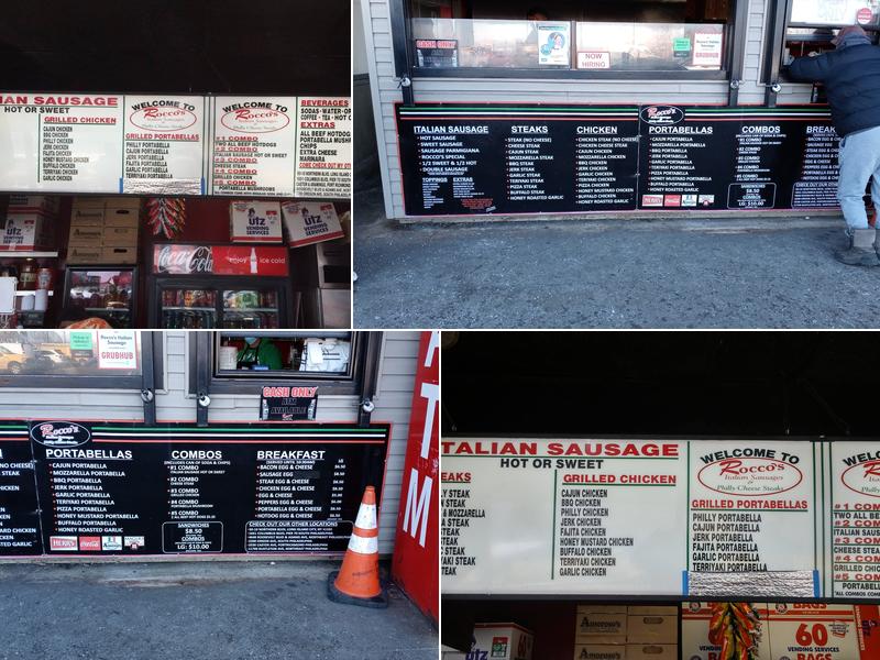 Rocco's Italian Sausage Menu