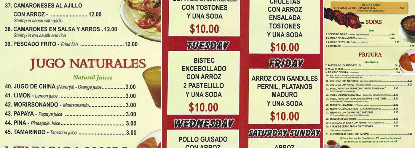 El Provocon Restaurant Menu