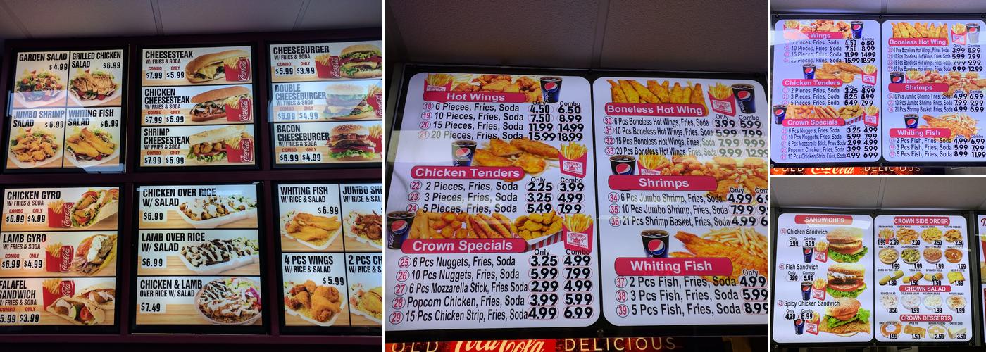 Crown Fried Chicken Menu