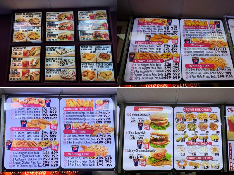 Crown Fried Chicken Menu