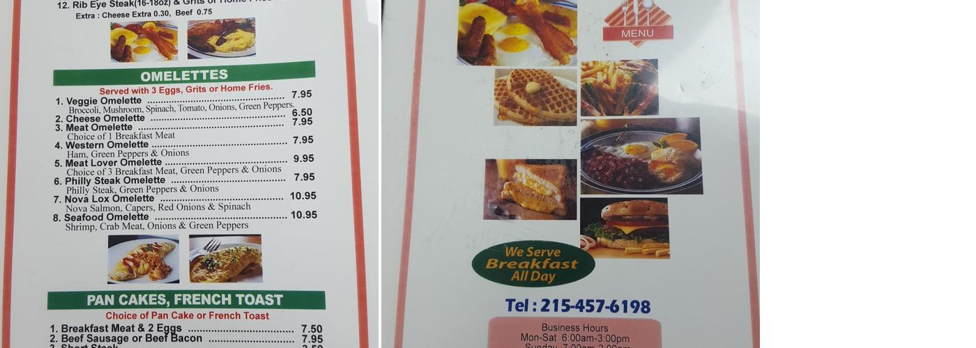 New Logan breakfast Menu