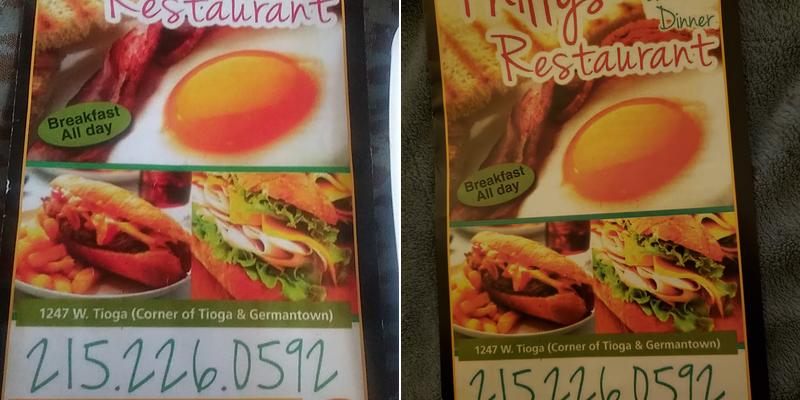 Philly's Breakfast & Steaks Menu