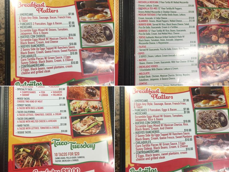 Fairview Taqueria Menu