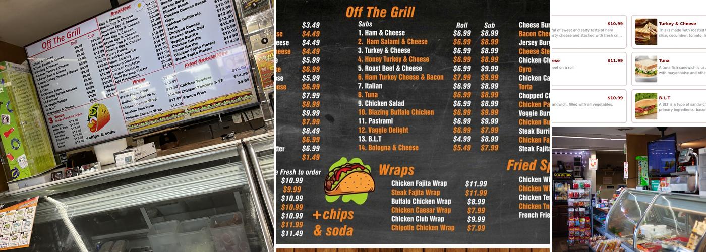 Off The Grill Menu