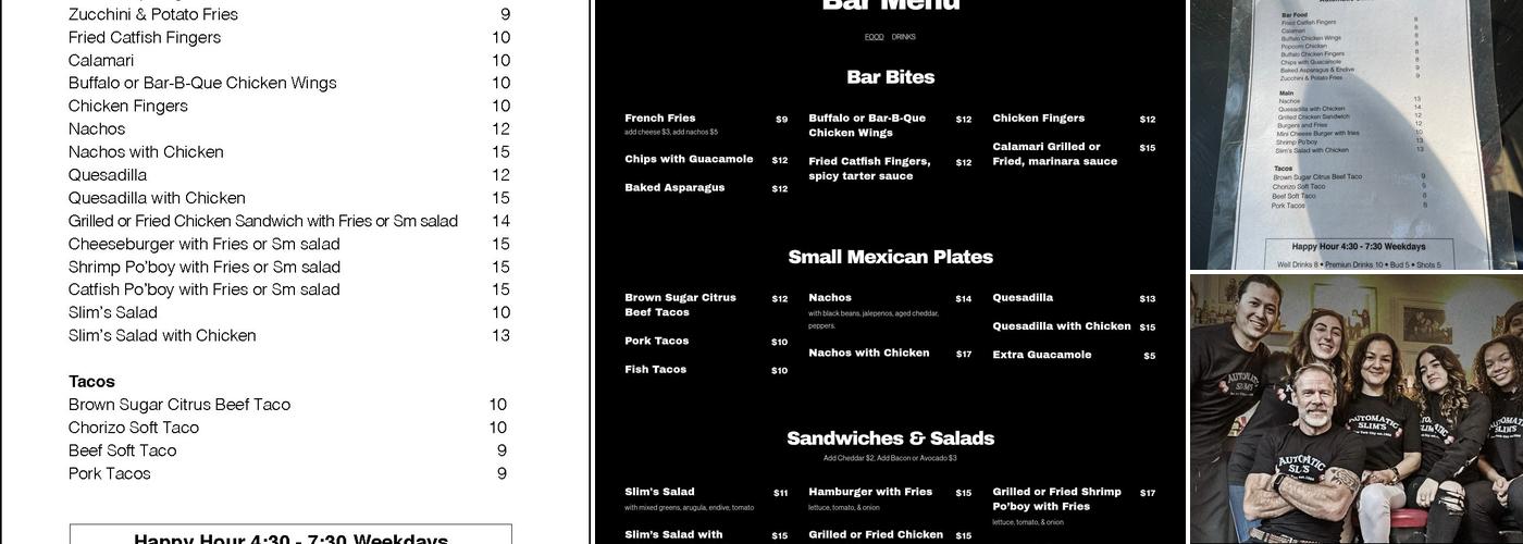 Automatic Slim’s Menu