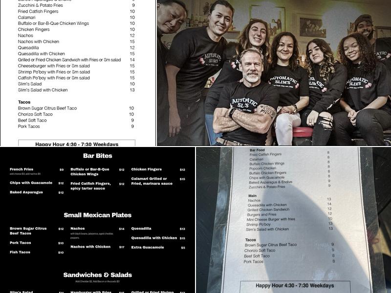 Automatic Slim’s Menu