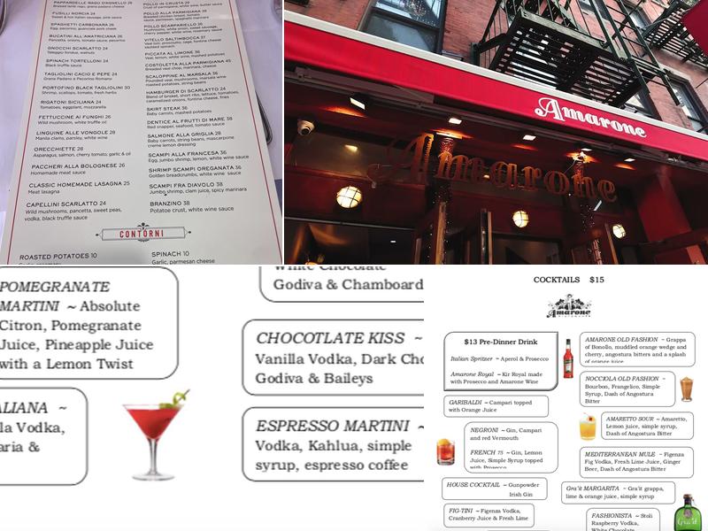 AmaroneScarlatto Menu