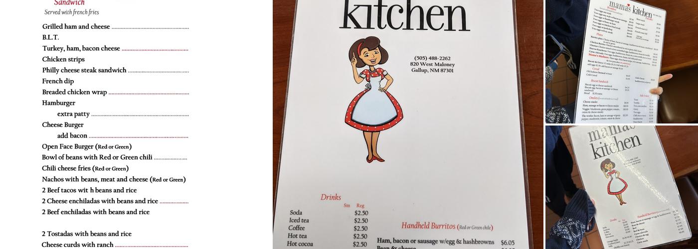 Mama's Kitchen Menu