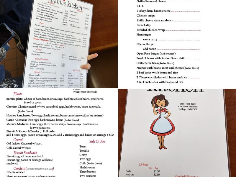Mama's Kitchen Menu