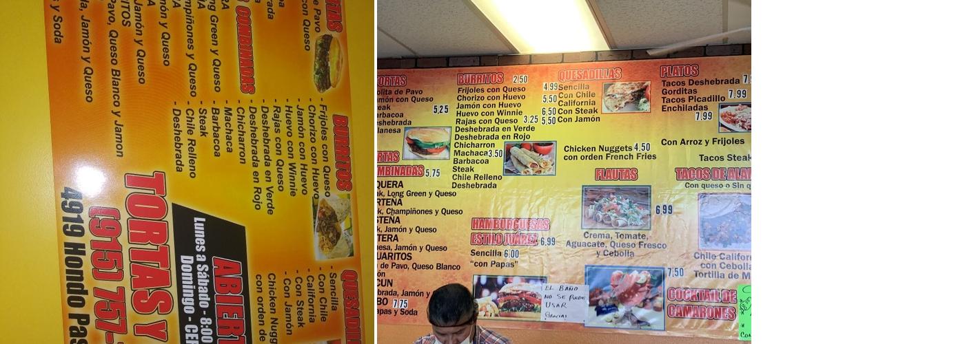 Conchita Burritos, Tortas Y Mas Menu