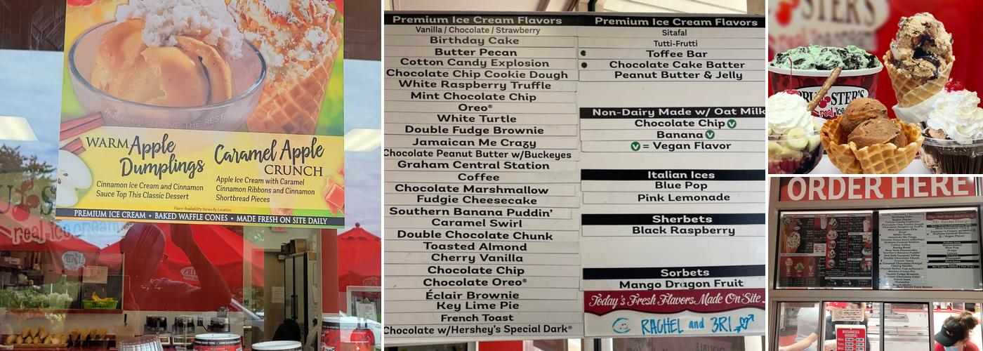 Bruster's Real Ice Cream Menu