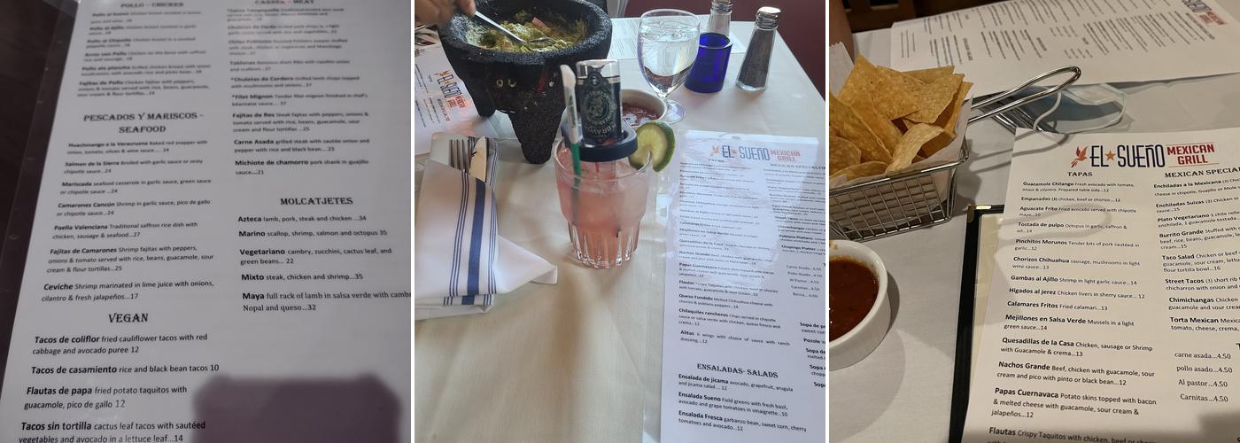 El Sueno Honduran Grill Menu