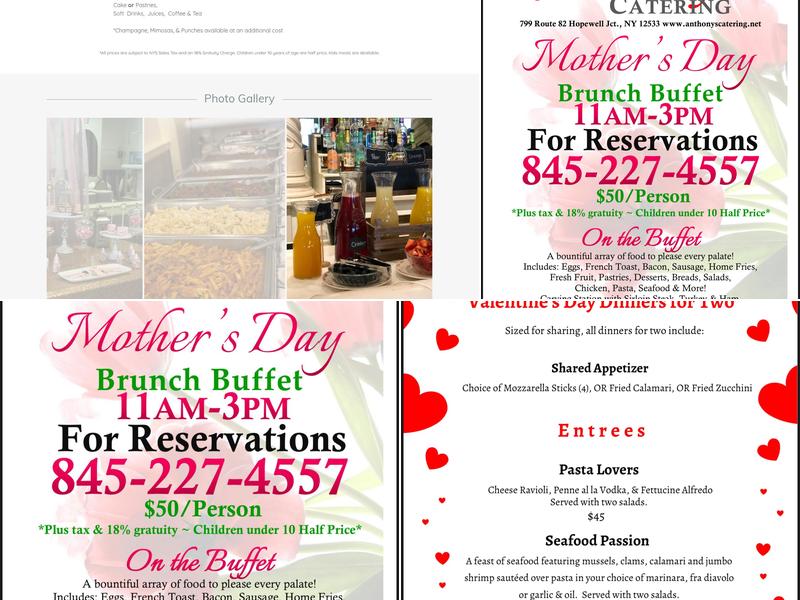 Anthony's Catering Menu