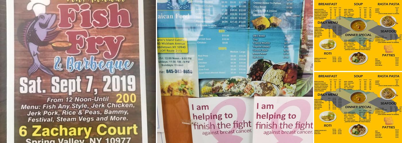 Sister's Island Cuisine Menu