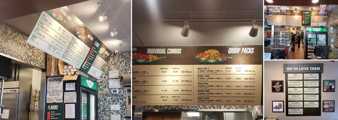 Wingstop Menu