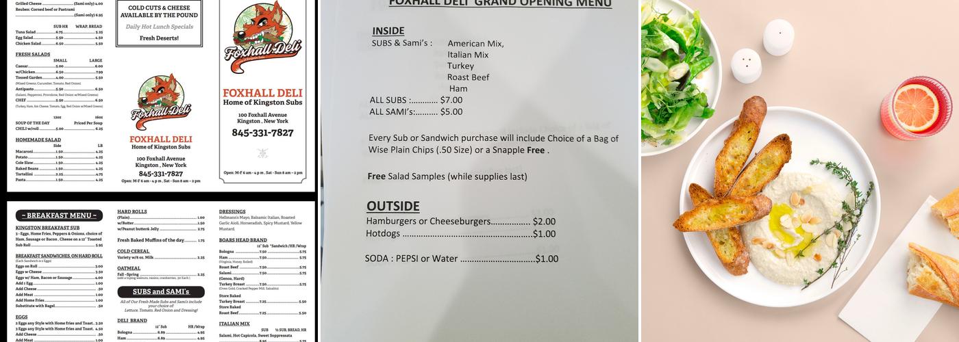 Foxhall Deli Menu