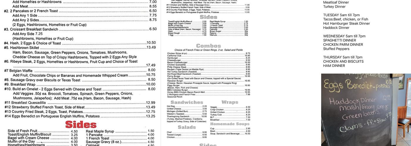 Penny's Homestyle Cooking Menu