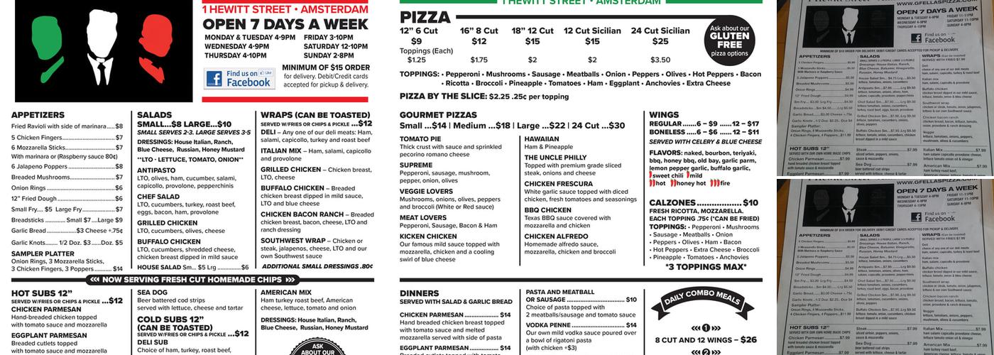 Goodfellas Pizza Menu