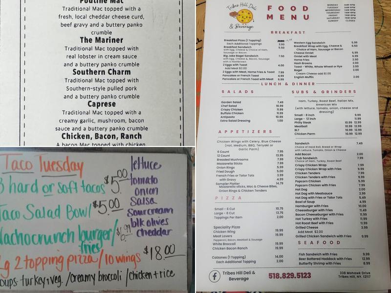 Tribes Hill Deli Menu