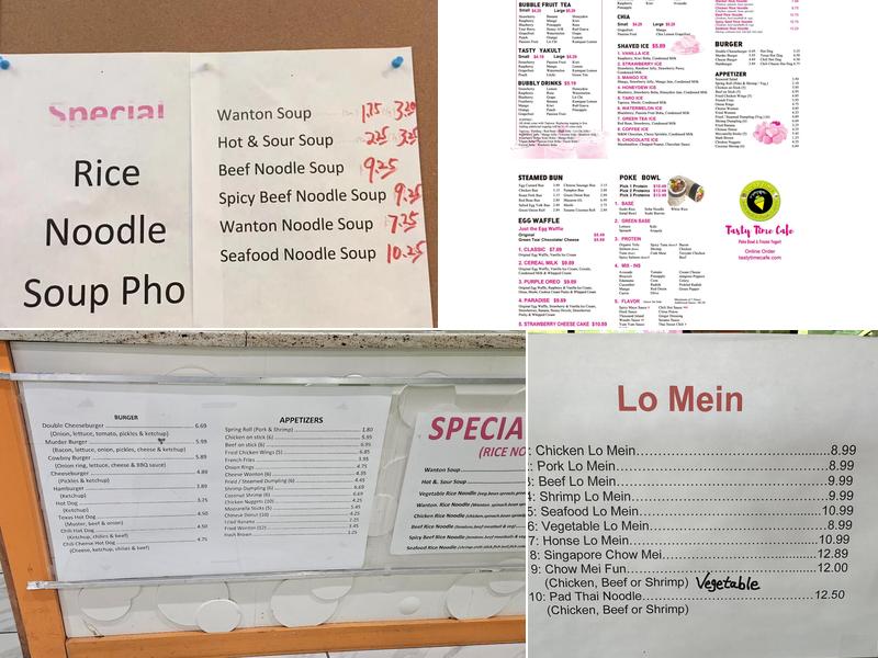 Tasty Time Cafe Menu