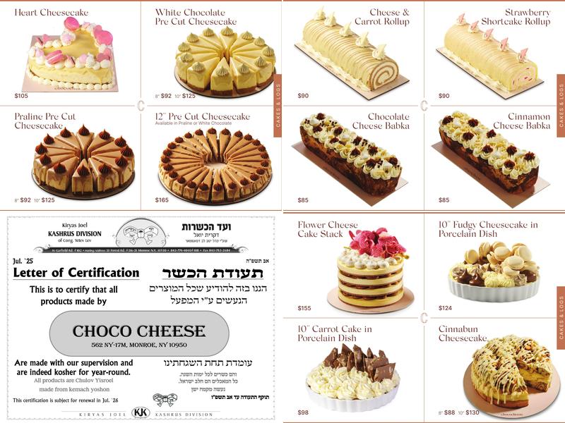 Choco Cheese Menu