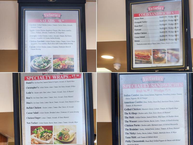 Victorias Deli & Grocery Menu