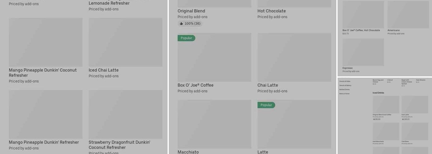 Dunkin' Menu