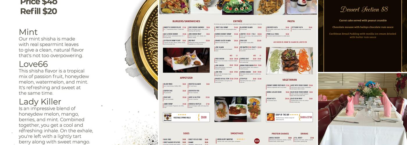 Code Red Restaurant & Lounge Menu