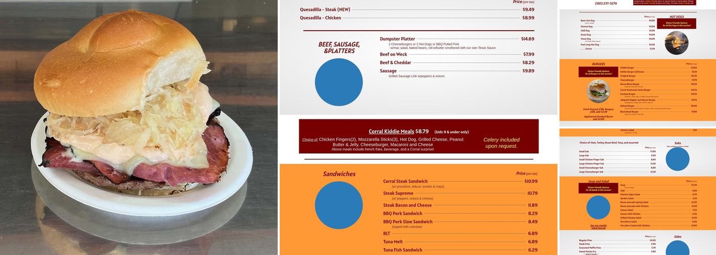 Charcoal Corral Menu