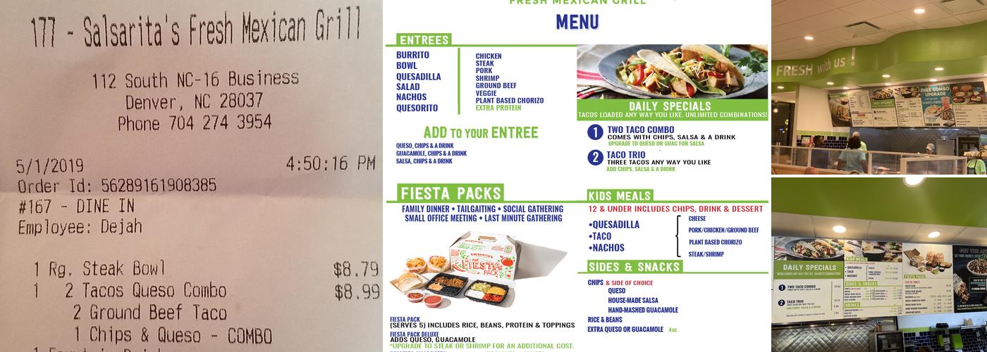 Salsarita's Fresh Mexican Grill Menu