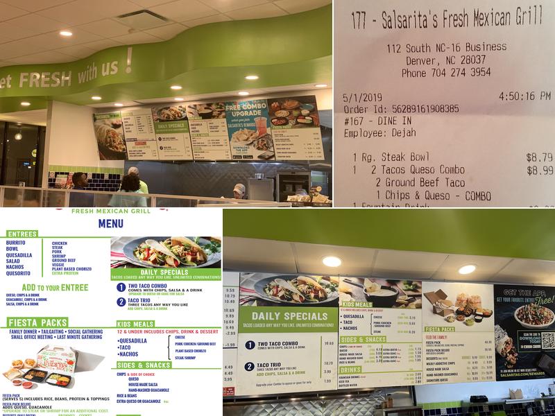 Salsarita's Fresh Mexican Grill Menu