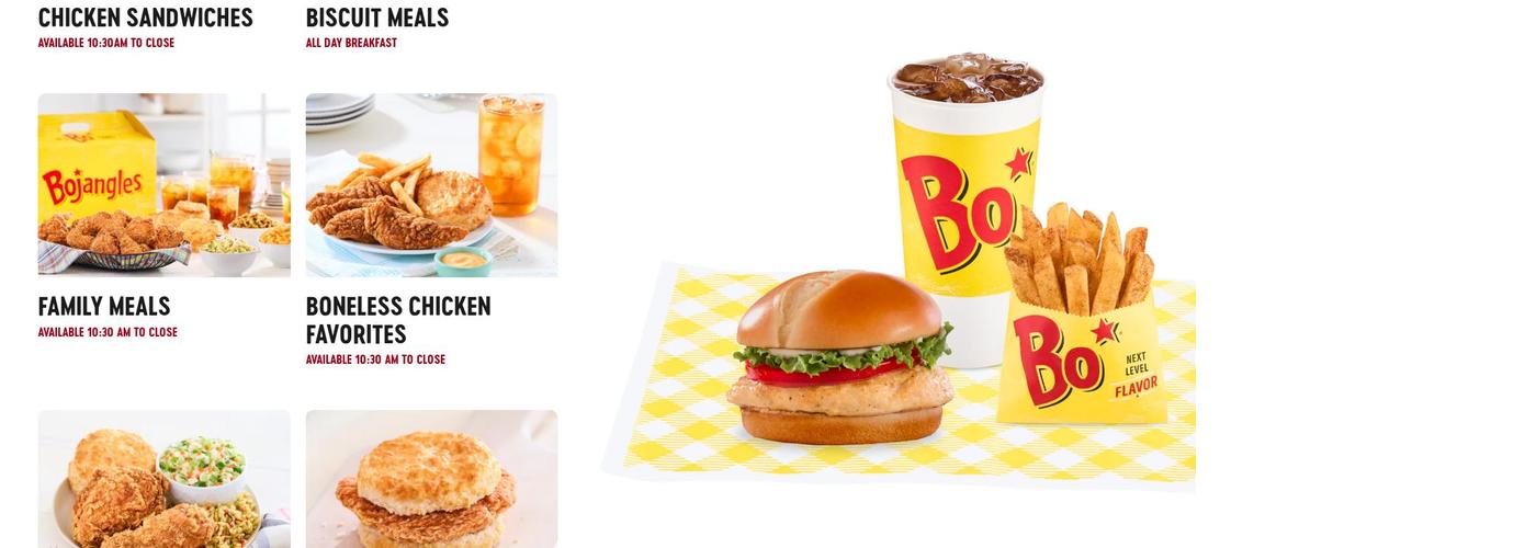 Bojangles Menu