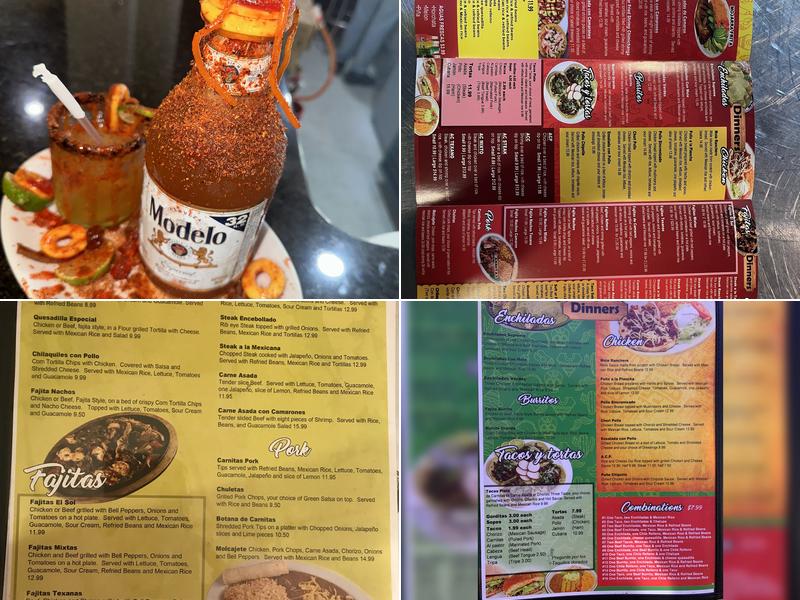 Resturante El Sol Menu