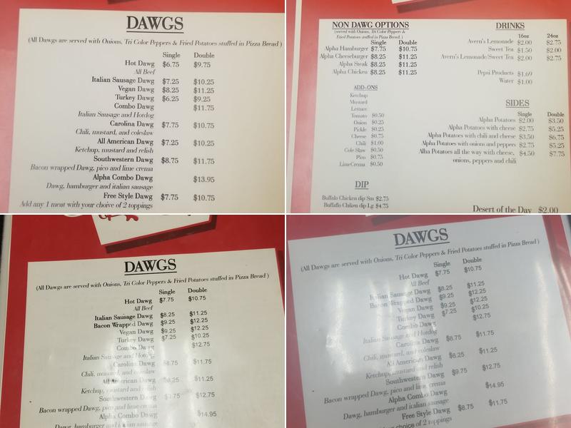 Alpha Dawgs Inc Menu
