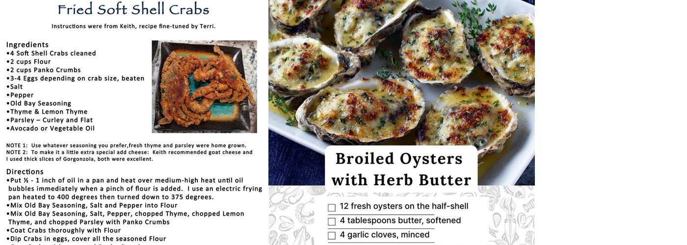 Endurance Seafood Menu