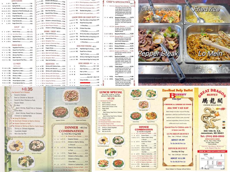 Chinese Dragon Inc Menu