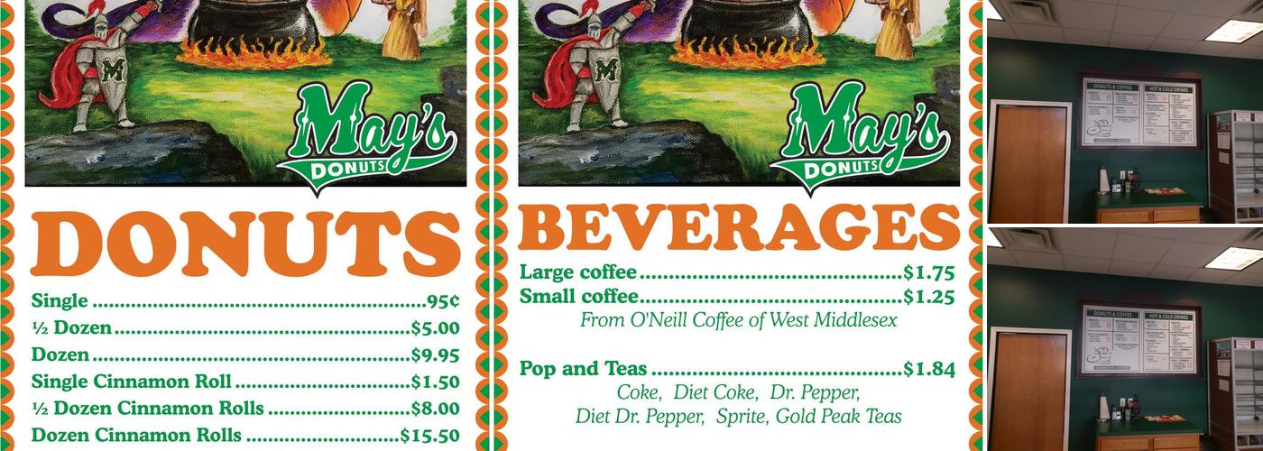 Mays Donuts Menu