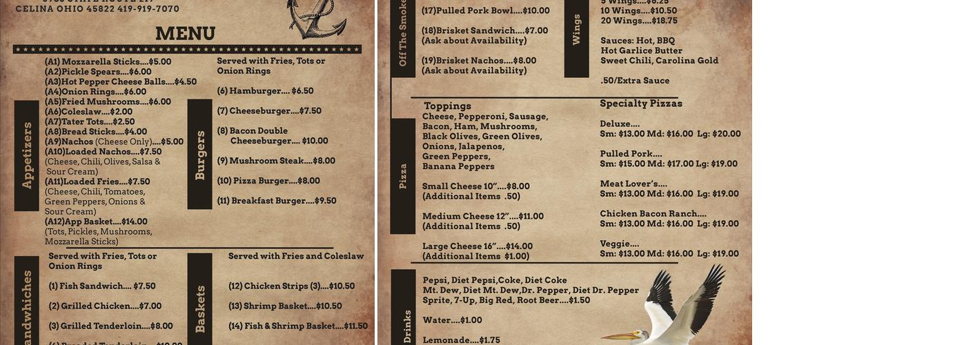 Beach Point Menu