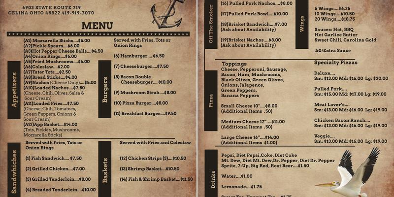 Beach Point Menu
