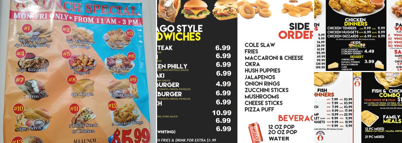 Hook Fish & Chicken Menu