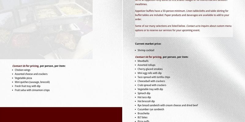 Bavarian Catering Ltd Menu